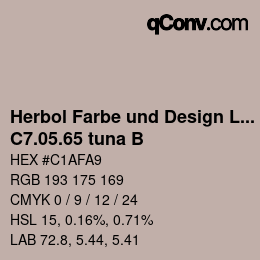 Code couleur: Herbol Farbe und Design Lacke - C7.05.65 tuna B | qconv.com