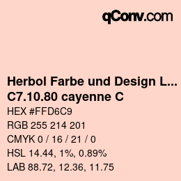 Farbcode: Herbol Farbe und Design Lacke - C7.10.80 cayenne C | qconv.com