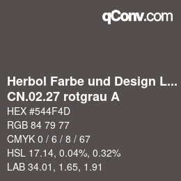 Farbcode: Herbol Farbe und Design Lacke - CN.02.27 rotgrau A | qconv.com