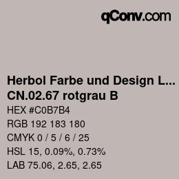 Farbcode: Herbol Farbe und Design Lacke - CN.02.67 rotgrau B | qconv.com