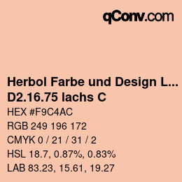 Farbcode: Herbol Farbe und Design Lacke - D2.16.75 lachs C | qconv.com