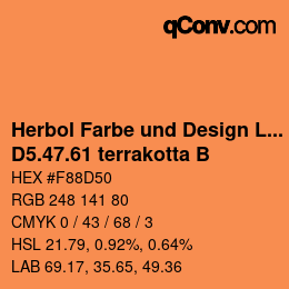 Code couleur: Herbol Farbe und Design Lacke - D5.47.61 terrakotta B | qconv.com