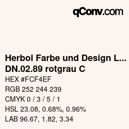 Farbcode: Herbol Farbe und Design Lacke - DN.02.89 rotgrau C | qconv.com