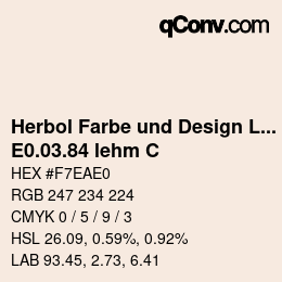 Farbcode: Herbol Farbe und Design Lacke - E0.03.84 lehm C | qconv.com