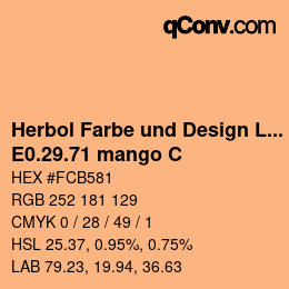 Farbcode: Herbol Farbe und Design Lacke - E0.29.71 mango C | qconv.com