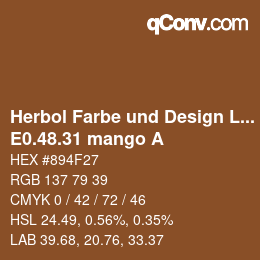 Farbcode: Herbol Farbe und Design Lacke - E0.48.31 mango A | qconv.com