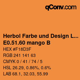 Code couleur: Herbol Farbe und Design Lacke - E0.51.60 mango B | qconv.com