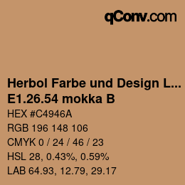 Farbcode: Herbol Farbe und Design Lacke - E1.26.54 mokka B | qconv.com