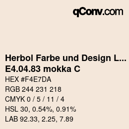 カラーコード: Herbol Farbe und Design Lacke - E4.04.83 mokka C | qconv.com