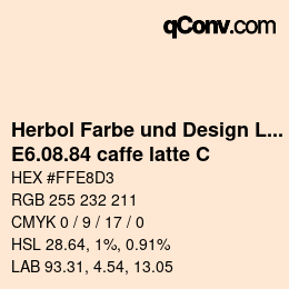 Farbcode: Herbol Farbe und Design Lacke - E6.08.84 caffe latte C | qconv.com