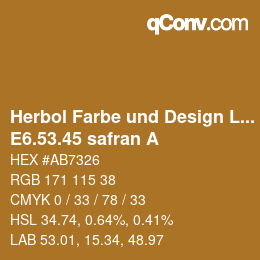 カラーコード: Herbol Farbe und Design Lacke - E6.53.45 safran A | qconv.com