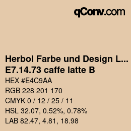 Farbcode: Herbol Farbe und Design Lacke - E7.14.73 caffe latte B | qconv.com