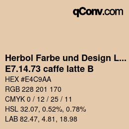 カラーコード: Herbol Farbe und Design Lacke - E7.14.73 caffe latte B | qconv.com