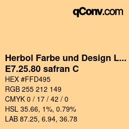 Code couleur: Herbol Farbe und Design Lacke - E7.25.80 safran C | qconv.com