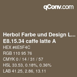 Farbcode: Herbol Farbe und Design Lacke - E8.15.34 caffe latte A | qconv.com