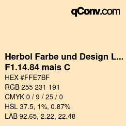 Farbcode: Herbol Farbe und Design Lacke - F1.14.84 mais C | qconv.com