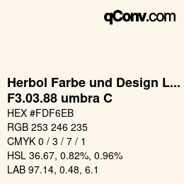 カラーコード: Herbol Farbe und Design Lacke - F3.03.88 umbra C | qconv.com