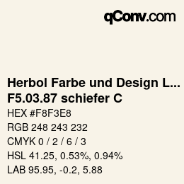 Code couleur: Herbol Farbe und Design Lacke - F5.03.87 schiefer C | qconv.com