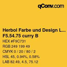 Farbcode: Herbol Farbe und Design Lacke - F5.54.75 curry B | qconv.com