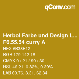 カラーコード: Herbol Farbe und Design Lacke - F6.55.54 curry A | qconv.com