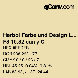 Farbcode: Herbol Farbe und Design Lacke - F8.16.82 curry C | qconv.com