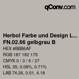 カラーコード: Herbol Farbe und Design Lacke - FN.02.66 gelbgrau B | qconv.com