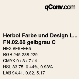 Code couleur: Herbol Farbe und Design Lacke - FN.02.88 gelbgrau C | qconv.com