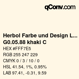 カラーコード: Herbol Farbe und Design Lacke - G0.05.88 khaki C | qconv.com