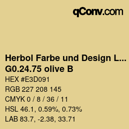 Farbcode: Herbol Farbe und Design Lacke - G0.24.75 olive B | qconv.com