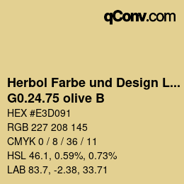 カラーコード: Herbol Farbe und Design Lacke - G0.24.75 olive B | qconv.com