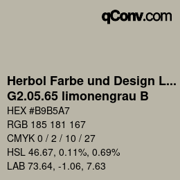 Farbcode: Herbol Farbe und Design Lacke - G2.05.65 limonengrau B | qconv.com