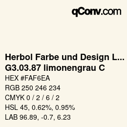 Farbcode: Herbol Farbe und Design Lacke - G3.03.87 limonengrau C | qconv.com