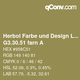 Code couleur: Herbol Farbe und Design Lacke - G3.30.51 farn A | qconv.com