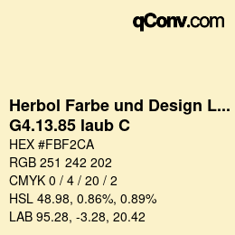 Code couleur: Herbol Farbe und Design Lacke - G4.13.85 laub C | qconv.com