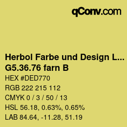 カラーコード: Herbol Farbe und Design Lacke - G5.36.76 farn B | qconv.com