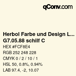 Farbcode: Herbol Farbe und Design Lacke - G7.05.88 schilf C | qconv.com