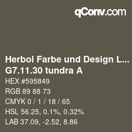 Farbcode: Herbol Farbe und Design Lacke - G7.11.30 tundra A | qconv.com