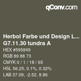 Farbcode: Herbol Farbe und Design Lacke - G7.11.30 tundra A | qconv.com