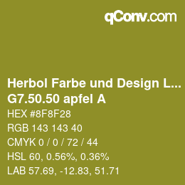 Farbcode: Herbol Farbe und Design Lacke - G7.50.50 apfel A | qconv.com