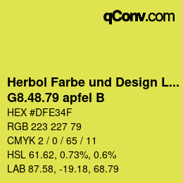 カラーコード: Herbol Farbe und Design Lacke - G8.48.79 apfel B | qconv.com