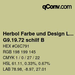 カラーコード: Herbol Farbe und Design Lacke - G9.19.72 schilf B | qconv.com