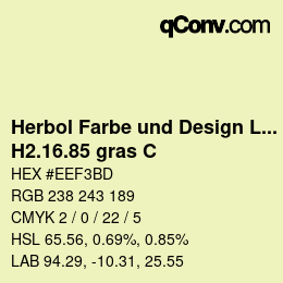 Code couleur: Herbol Farbe und Design Lacke - H2.16.85 gras C | qconv.com