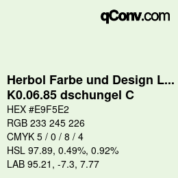 Code couleur: Herbol Farbe und Design Lacke - K0.06.85 dschungel C | qconv.com