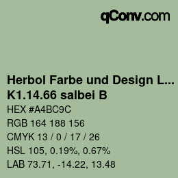 カラーコード: Herbol Farbe und Design Lacke - K1.14.66 salbei B | qconv.com