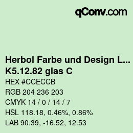 Code couleur: Herbol Farbe und Design Lacke - K5.12.82 glas C | qconv.com