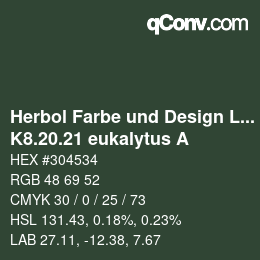 Code couleur: Herbol Farbe und Design Lacke - K8.20.21 eukalytus A | qconv.com