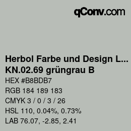 Farbcode: Herbol Farbe und Design Lacke - KN.02.69 grüngrau B | qconv.com