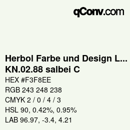 Code couleur: Herbol Farbe und Design Lacke - KN.02.88 salbei C | qconv.com