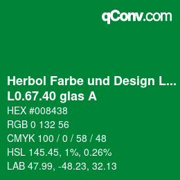 Farbcode: Herbol Farbe und Design Lacke - L0.67.40 glas A | qconv.com