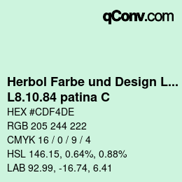 Farbcode: Herbol Farbe und Design Lacke - L8.10.84 patina C | qconv.com